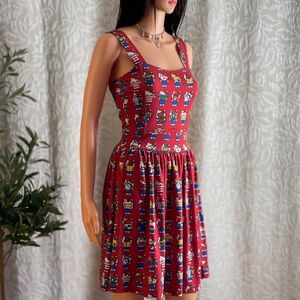 Japan LA Hello Kitty 40th Anniversary Fit & Flare Dress Rare Kawaii Sanrio Sz‎ S